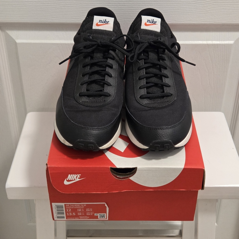 Nike Air Tailwind 79 SE Black Size 12 Excellent Condition With Box - Picture 2 of 6